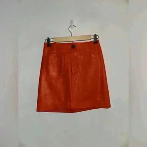 Anthropologie Maeve The Collette Faux Leather Mini Skirt, XXS, Never worn